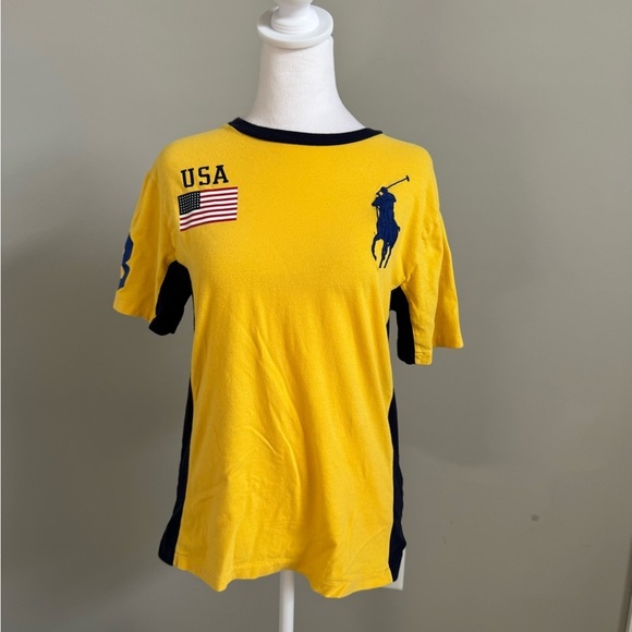 Polo Ralph Lauren Boys Large Pony USA T-Shirt Size Large - Picture 1 of 9